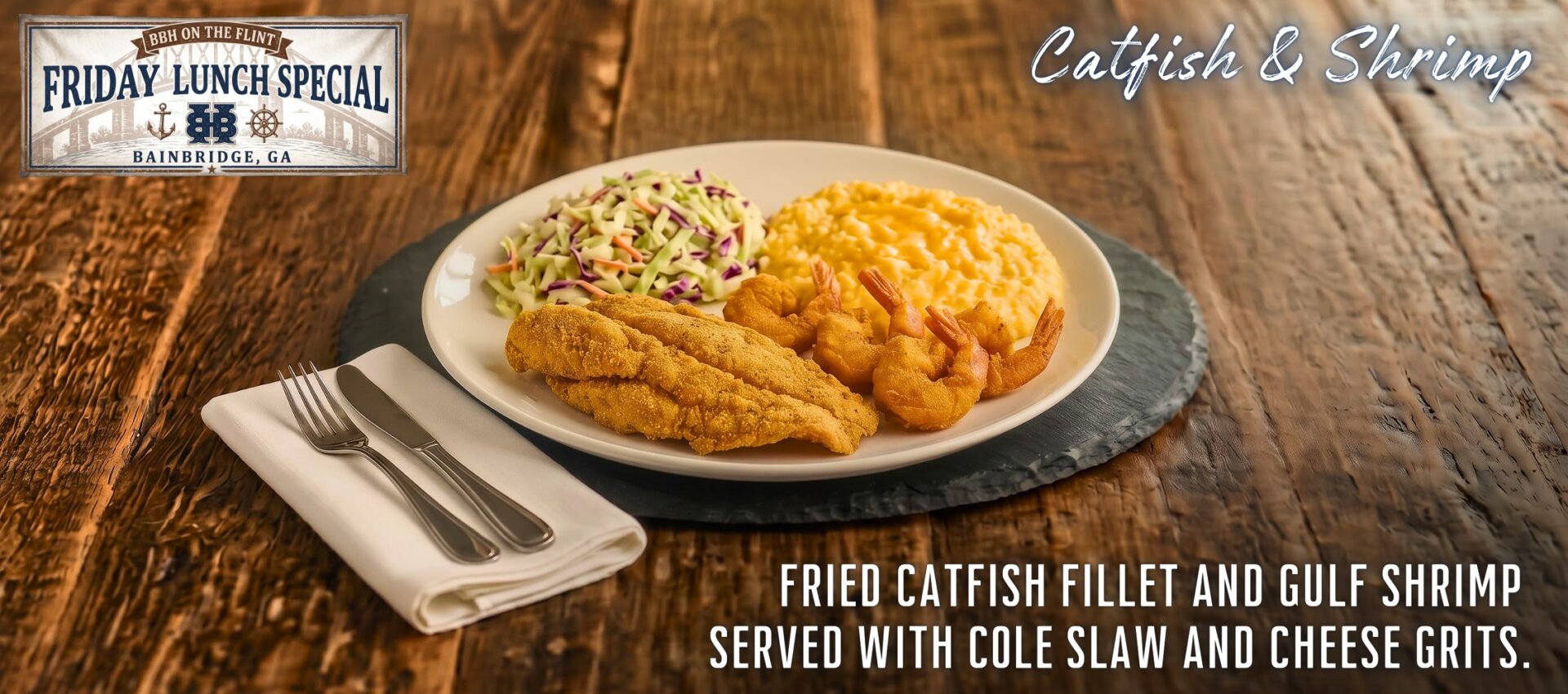 Friday 10/23/26 Lunch Special – Catfish and Shrimp